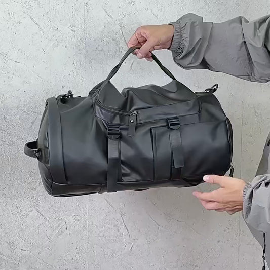 Büyük Seyahat Omuz Çantası Su Geçirmez Spor Duffle Sırt Çantası Açık Bagaj Paketi Gezisi Kova Sırt Çantası Fonksiyonu Mochila XA380C