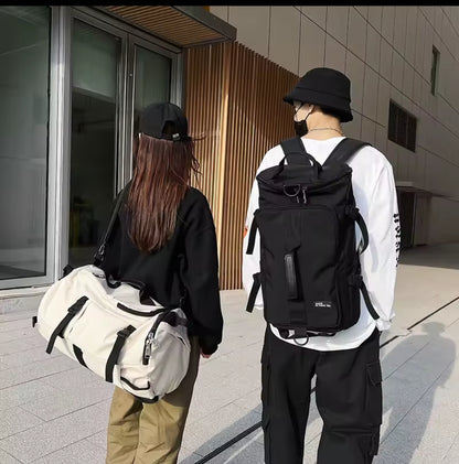 Büyük Seyahat Omuz Çantası Su Geçirmez Spor Duffle Sırt Çantası Açık Bagaj Paketi Gezisi Kova Sırt Çantası Fonksiyonu Mochila XA380C